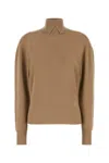 Burberry High-neck Wool Sweater With Logo Intarsia