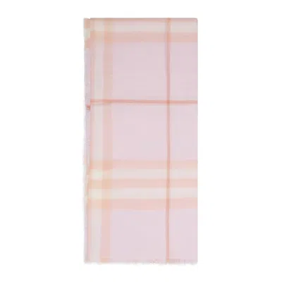 BURBERRY BURBERRY CAMEO PINK WOOL SCARF