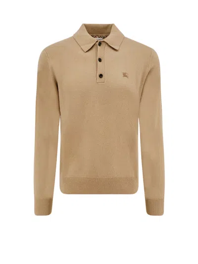 Burberry Cameron Cashmere Polo/sweater In Brown