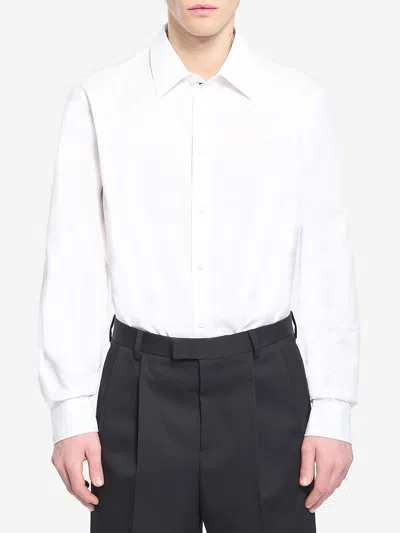 Burberry Embroidered Buttoned Shirt In White