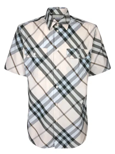 Burberry Short Sleeve Check Design Shirt In Multi