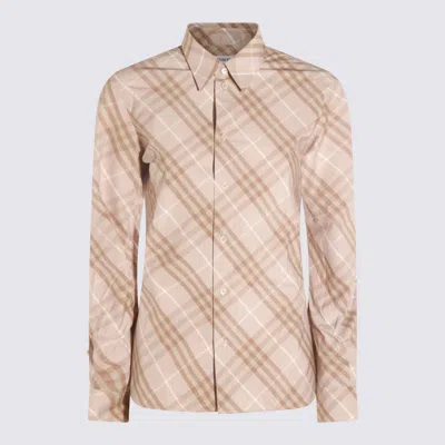 BURBERRY BURBERRY BEIGE COTTON SHIRT