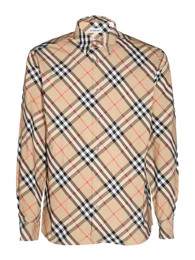 Burberry Camisa - Beis In Beige