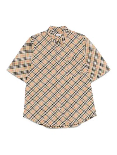 Burberry Vintage Check Shirt In Beige