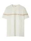 Burberry Men's Striped Cotton T-shirt In Plata