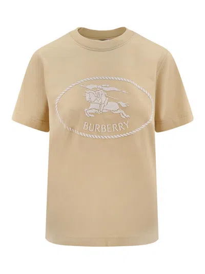 Burberry Frankie Organic Cotton T-shirt In Brown