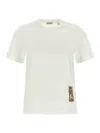 Burberry Cotton T-shirt With Check Application In White