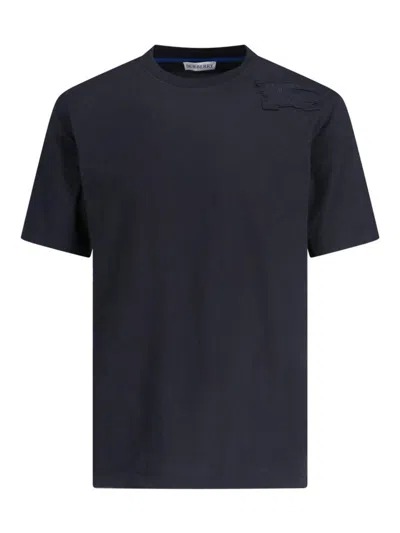 Burberry Crew Neck Short Sleeves In Blue