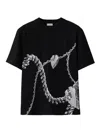 Burberry Shield Hardware Cotton T-shirt In Black