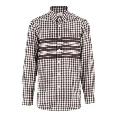 Burberry Cannelton Long-sleeve Check Cotton Poplin Shirt In Red