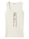 Burberry Adjustable-drawcord Tank Top In Neutral
