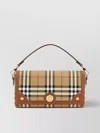 Burberry Canvas And Leather Note Handbag With Check Pattern