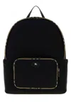 Burberry Backpacks Front Zip Pocket Adjustable Straps In Black