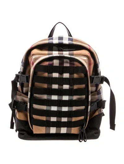 Pre-owned Burberry Canvas Backpack In Blue
