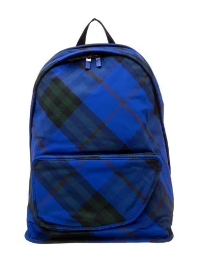 Pre-owned Burberry Canvas Backpack In Blue