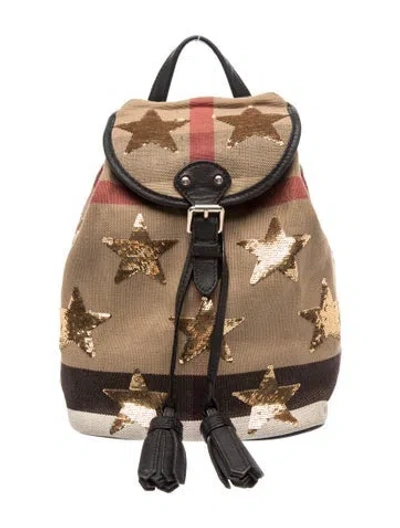 Pre-owned Burberry Canvas Backpack In Brown
