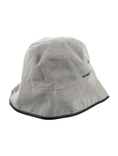 Pre-owned Burberry Canvas Baja Hat In White