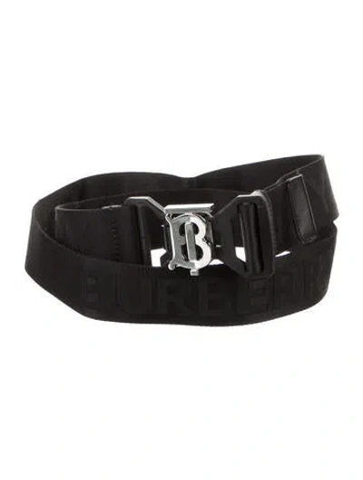 Pre-owned Burberry Canvas Belt In Black