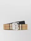 Burberry Canvas Belt Vintage Check Pattern Buckle In Brown
