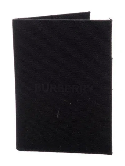 Pre-owned Burberry Canvas Bifold Wallet In Black