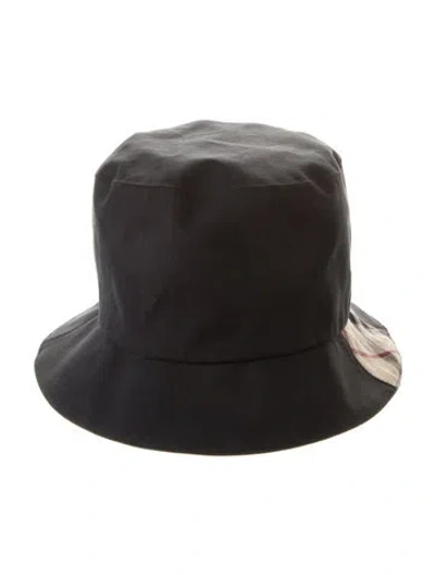 Pre-owned Burberry Canvas Bucket Hat In Black