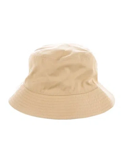 Pre-owned Burberry Canvas Bucket Hat W/tags In Neutrals