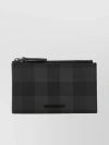 BURBERRY CANVAS CHECKERED CARD HOLDER