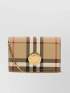 BURBERRY CANVAS CHECKERED RECTANGULAR CARD HOLDER WITH CHAIN