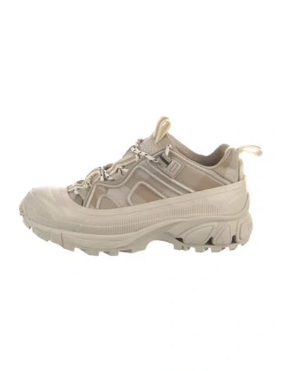 Pre-owned Burberry Canvas Chunky Sneakers In Neutral