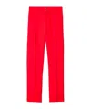 Burberry Canvas Cotton Trousers In Red