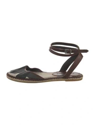 Pre-owned Burberry Canvas Espadrilles In Black