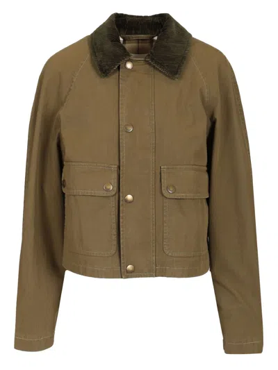 Burberry Canvas Field Jacket Jackets Green