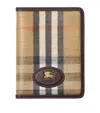 Burberry Canvas Highlands Passport Holder In Sand