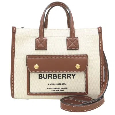 Pre-owned Burberry Canvas Leather Shoulder Bag ()