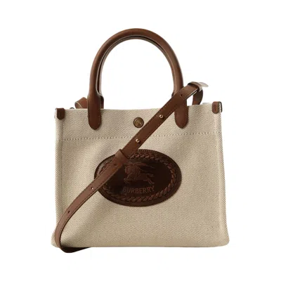 Pre-owned Burberry Canvas Li6 Tote Bag 'natural' | Cream | Women's Size Onesize In White