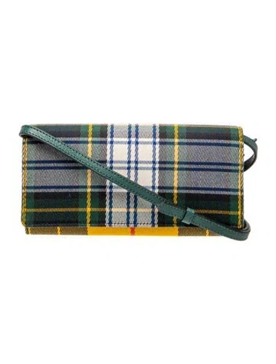 Pre-owned Burberry Canvas Minaudière W/ Tags In Green