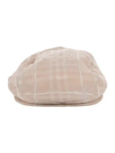 Pre-owned Burberry Canvas Newsboy Cap` In Pink