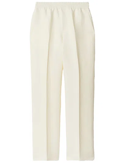 Burberry Canvas Pants In Cream