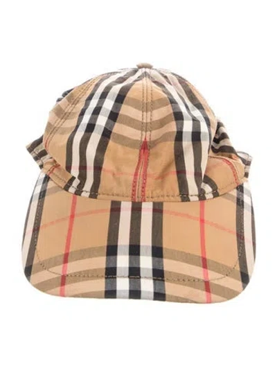Pre-owned Burberry Canvas Patterned Baseball Cap In Neutrals