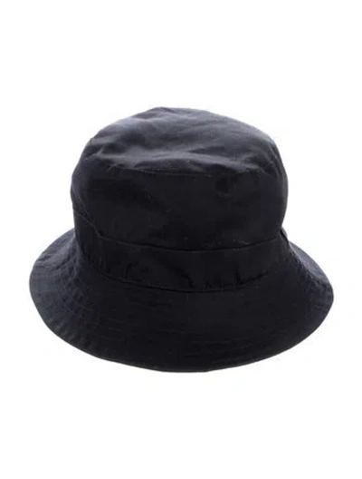 Pre-owned Burberry Canvas Patterned Bucket Hat In Black
