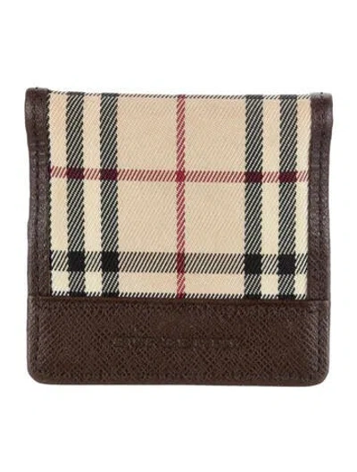 Pre-owned Burberry Canvas Printed Coin Pouch In Multi