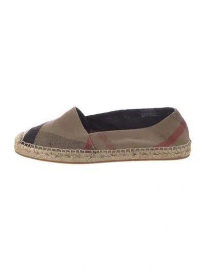 Pre-owned Burberry Canvas Printed Espadrilles