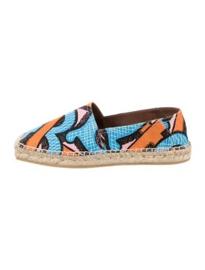 Pre-owned Burberry Canvas Printed Espadrilles In Multi