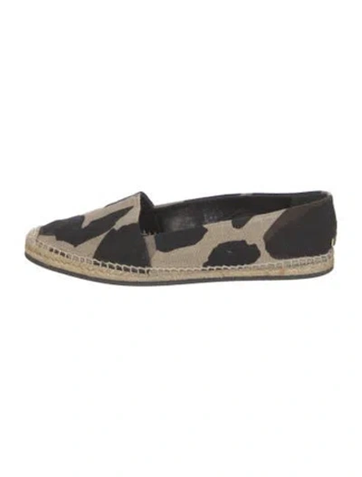 Pre-owned Burberry Canvas Printed Espadrilles In Neutral