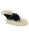 Burberry Shearling Step Post Heel In Green