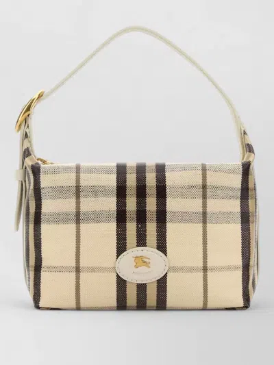 BURBERRY HORSESHOE SHOULDER BAG PRINTED CANVAS SHOULDER BAG