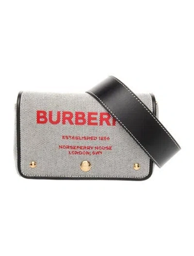 Pre-owned Burberry Canvas Shoulder Bag In Gray