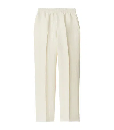 BURBERRY CANVAS STRAIGHT-LEG TROUSERS