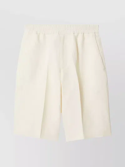 Burberry Tailored Canvas Shorts In White