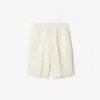 Burberry Tailored Canvas Shorts In Pearl